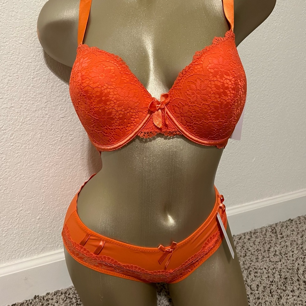 Belle Bra Set (Orange)